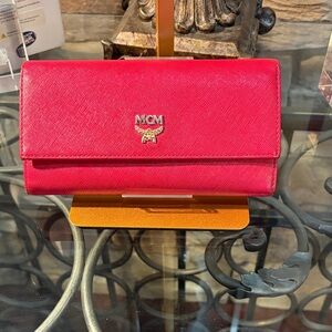 MCM Red Long Wallet
